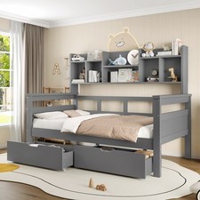 Single Wood Kids Storage Bed