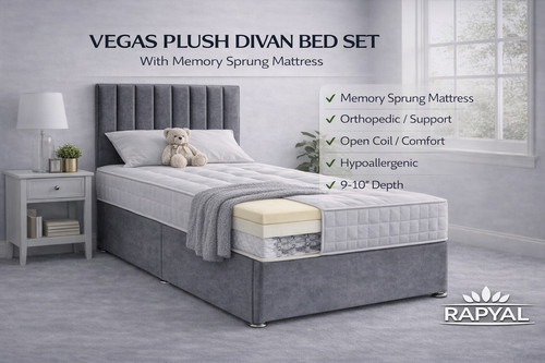 Single divan bed - bed, set