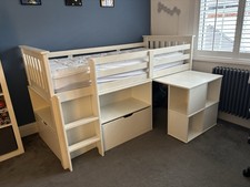 White Wooden Kids Midi Bed