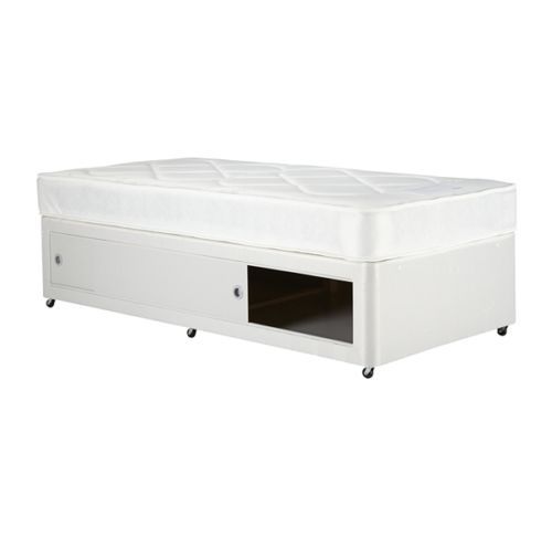 Kids white leather - kids, slide