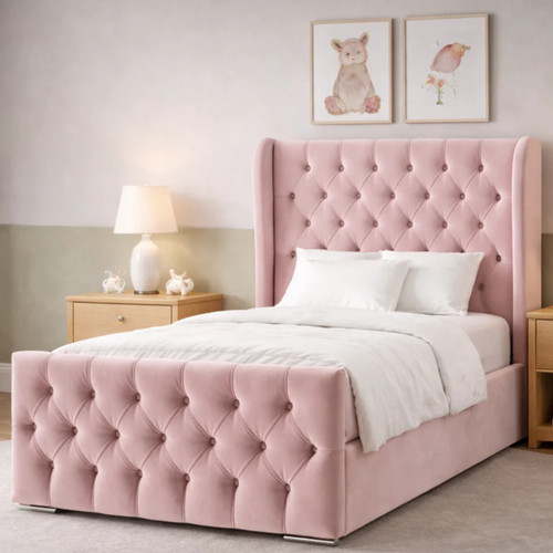 Toddler kids winged bed - kids, frame